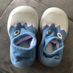 Baby boy slipper sock shoes with great grip!